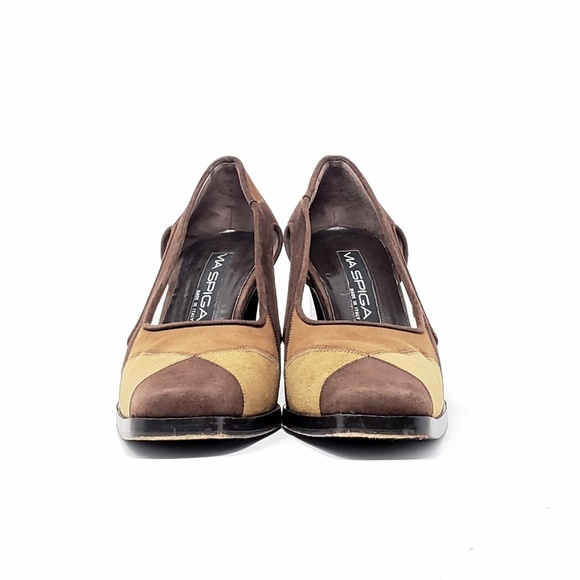 ❤ Via Spiga Lina Blonde Suede Heels ❤ - Picture 3 of 8